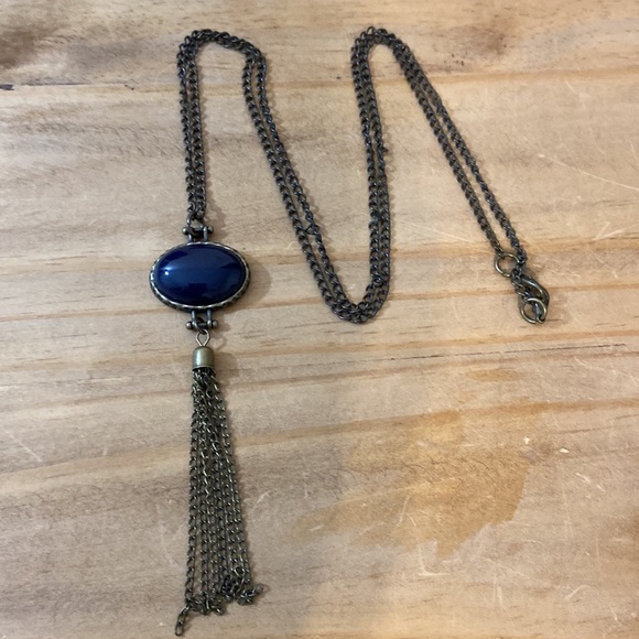 Sold do not share Dark blue tassel necklace - Picture 11 of 11